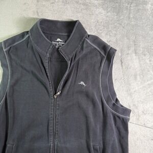 Tommy Bahama XL Vest Full Zip Corduroy Sleeveless Jacket Menswear